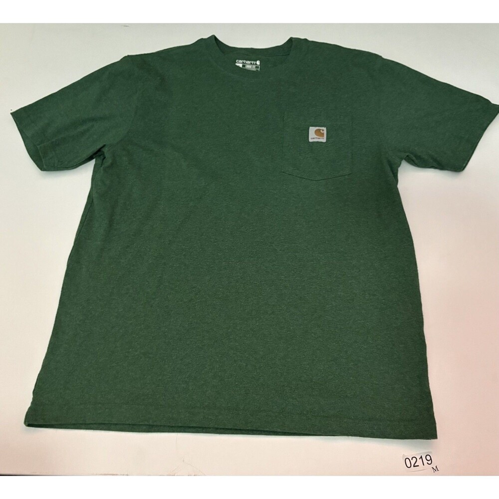 Carhartt Mens North Woods Heather Pocket T-Shirt - K87-G55 Green Size Medium